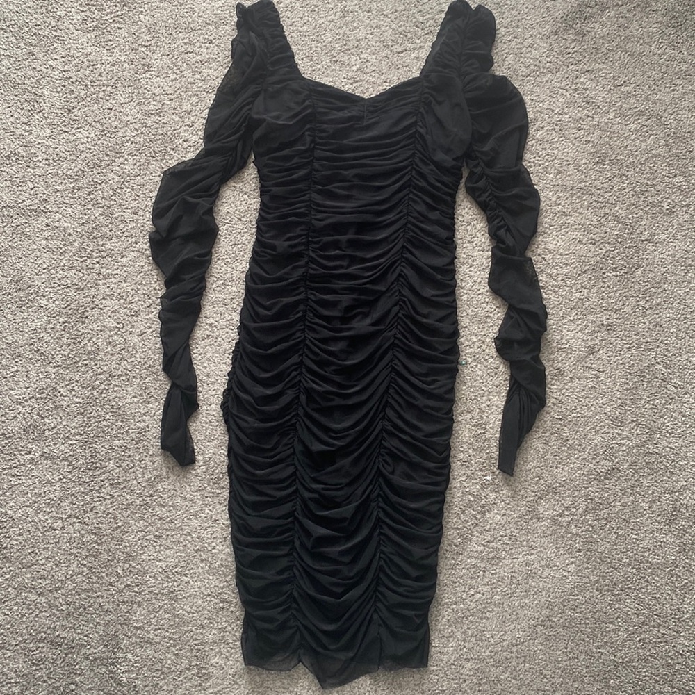 Ruched Little Black Dress